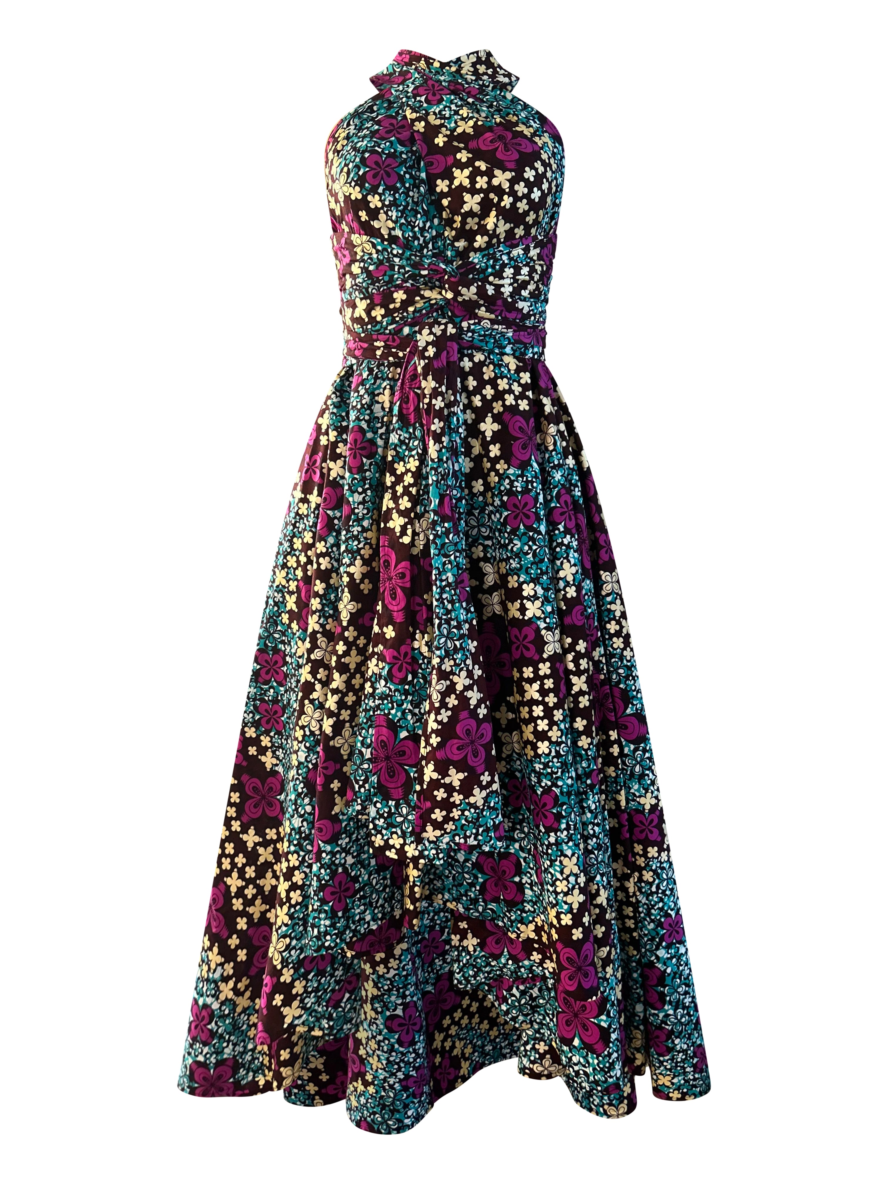 ROYALTY INFINITY AFRICAN PRINT HIGH-LOW DRESS