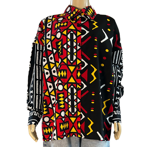 GOLD MIX WRAP BLOUSE