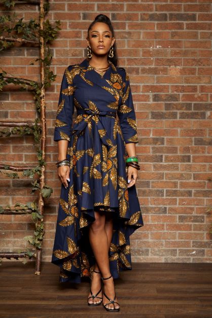 ROSE HIGH-LOW WRAP DRESS JACKET - Rahyma