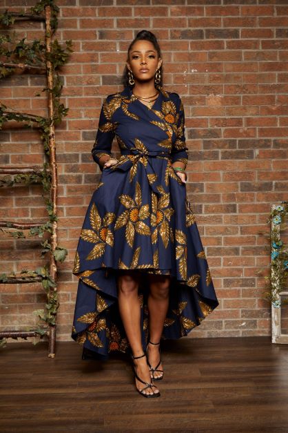 ROSE HIGH-LOW WRAP DRESS JACKET - Rahyma