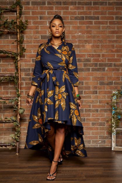 ROSE HIGH-LOW WRAP DRESS JACKET - Rahyma