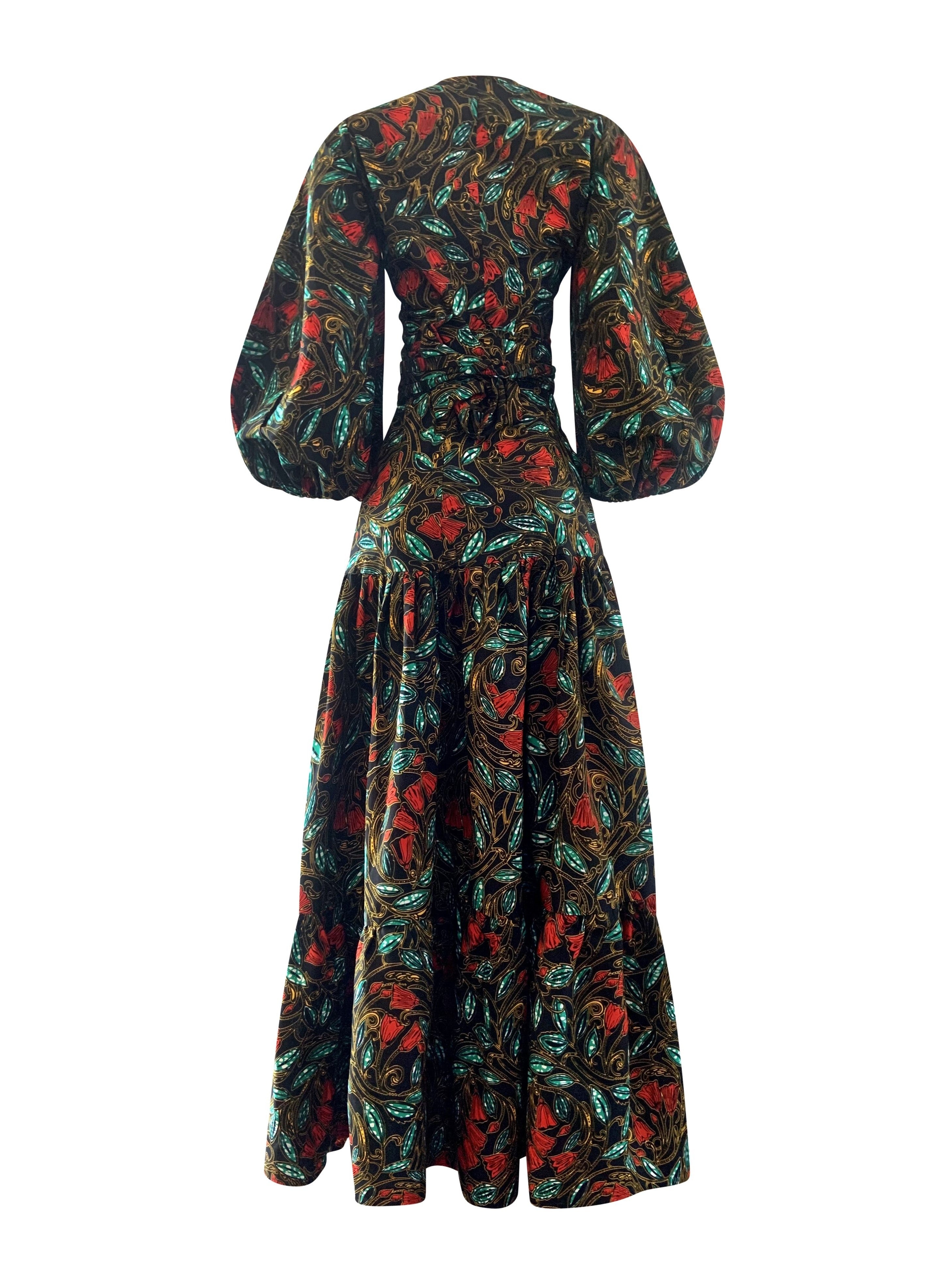 BEKKI FLORAL WRAP BLOUSE AND SKIRT SET - Rahyma