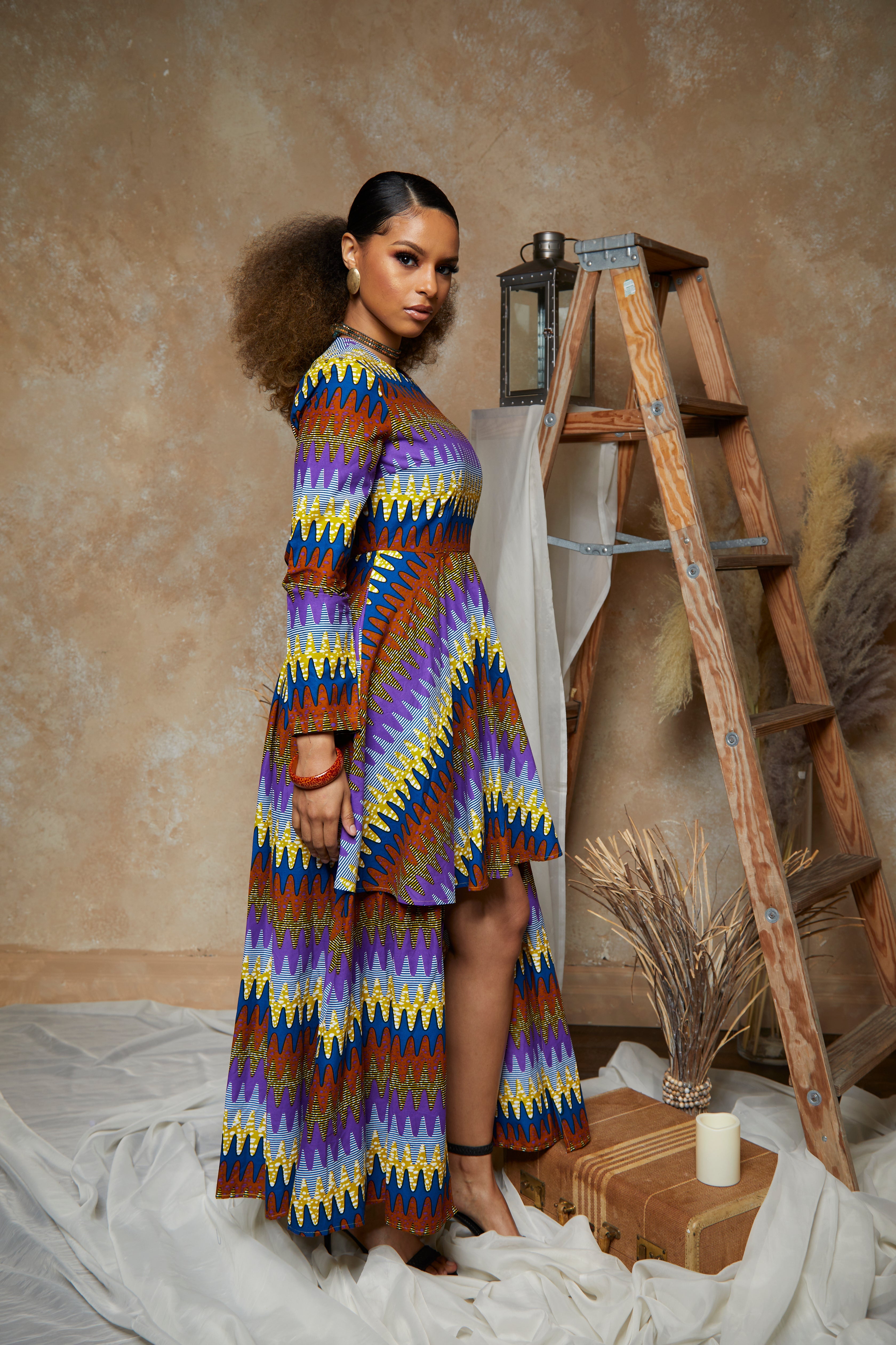 KERRI PURPLE HIGH-LOW DRESS - Rahyma