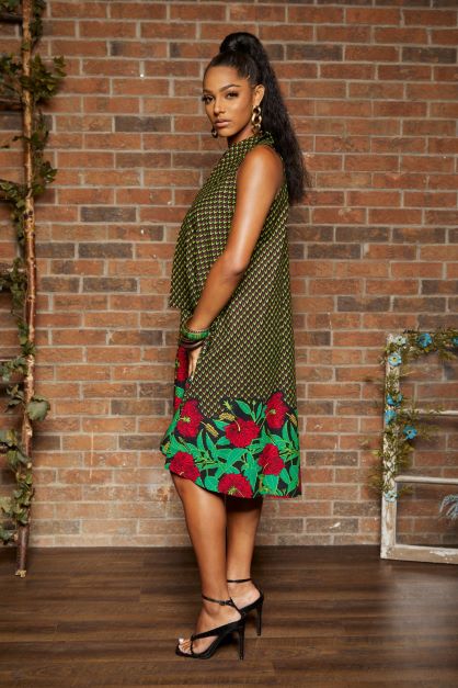 GREEN ALTER MIDI DRESS - Rahyma