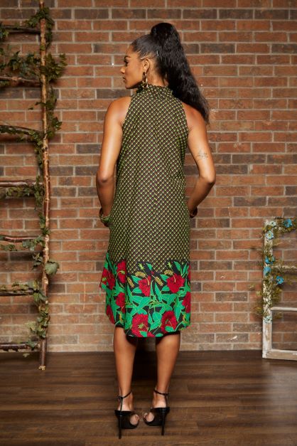 GREEN ALTER MIDI DRESS - Rahyma