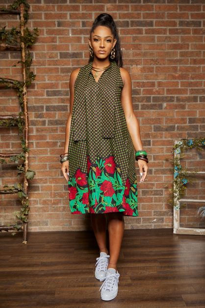 GREEN ALTER MIDI DRESS - Rahyma