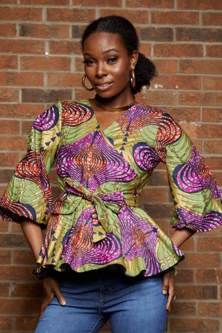 NIYE INFINITY WRAP BLOUSE