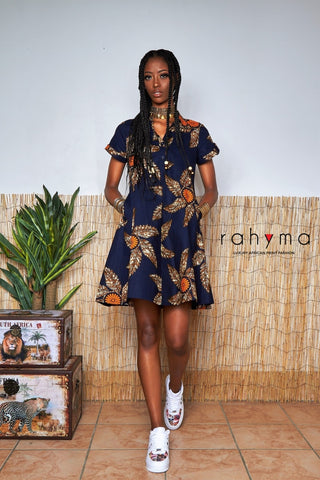 TRIBAL PRINT TRENCH COAT DRESS