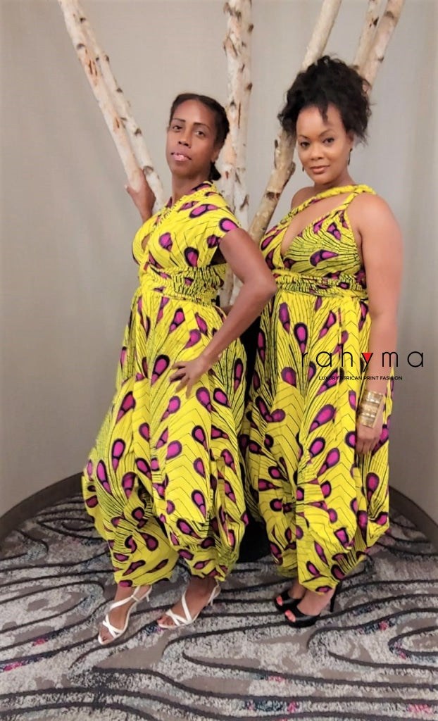 Yellow drop Infinity Jumpsuit - Rahyma