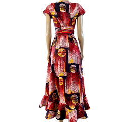 BAILY AFRICAN PRINT WRAP DRESS - Rahyma