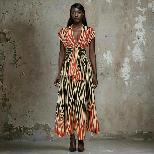 JENNY  INFINITY AFRICAN MAXI DRESS