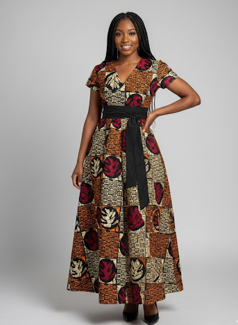 ERA- AFRICAN COTTON PRINT DRESS