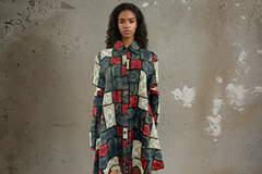 Mosaic Ankara Shirt Dress