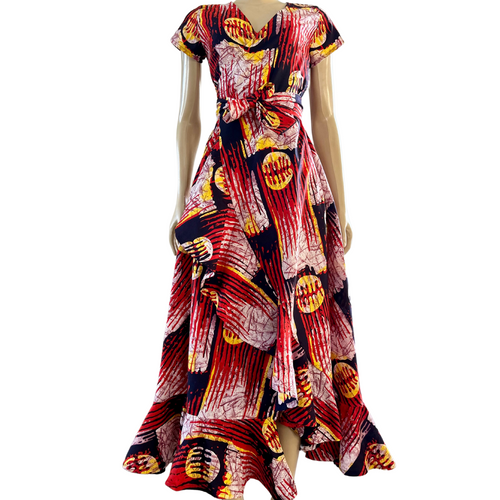 BAILY AFRICAN PRINT WRAP DRESS - Rahyma
