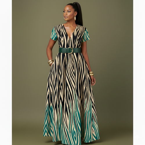 NIKE- AFRICAN COTTON PRINT DRESS