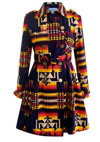 YELLOW SUN- AFRICAN COTTON PRINT DRESS