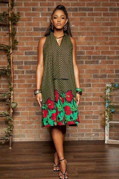 GREEN ALTER MIDI DRESS - Rahyma