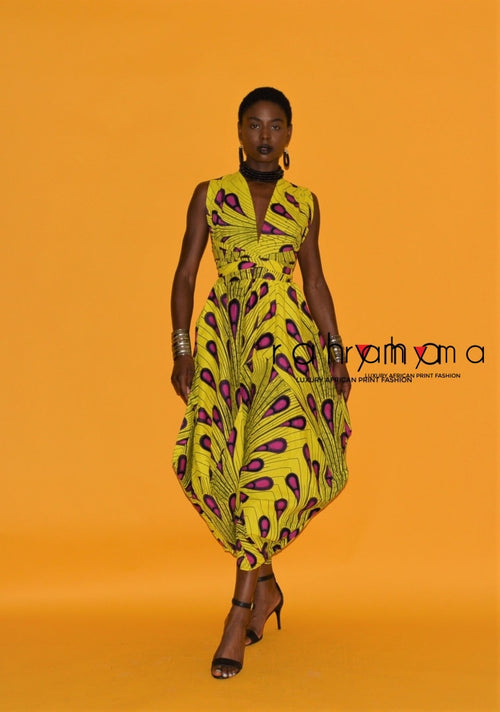 Yellow drop Infinity Jumpsuit - Rahyma